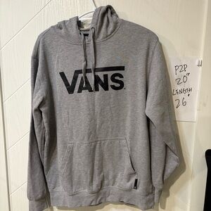 Vans Grey Logo Pullover Hoodie – Size Small/ Skateboarding/ streetwear/